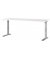 Schreibtisch DOWNEY, manuell höhenverstellbar, 68-91cm (H), 180x80cm (BxT), rechteckig, weiß / silber