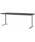 Schreibtisch DOWNEY, manuell höhenverstellbar, 68-91cm (H), 180x80cm (BxT), rechteckig, graphit / silber