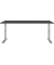 Schreibtisch DOWNEY, manuell höhenverstellbar, 68-91cm (H), 180x80cm (BxT), rechteckig, graphit / silber