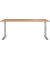 Schreibtisch DOWNEY, manuell höhenverstellbar, 68-91cm (H), 180x80cm (BxT), rechteckig, navarra-eiche / silber