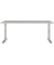 Schreibtisch DOWNEY, manuell höhenverstellbar, 68-91cm (H), 180x80cm (BxT), rechteckig, kaschmir / silber