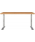 Schreibtisch DOWNEY, manuell höhenverstellbar, 68-91cm (H), 140x80cm (BxT), rechteckig, grandson-eiche / silber