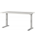 Schreibtisch DOWNEY, manuell höhenverstellbar, 68-91cm (H), 140x80cm (BxT), rechteckig, lichtgrau / silber
