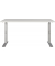 Schreibtisch DOWNEY, manuell höhenverstellbar, 68-91cm (H), 140x80cm (BxT), rechteckig, lichtgrau / silber