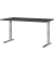 Schreibtisch DOWNEY, manuell höhenverstellbar, 68-91cm (H), 140x80cm (BxT), rechteckig, graphit / silber