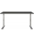 Schreibtisch DOWNEY, manuell höhenverstellbar, 68-91cm (H), 140x80cm (BxT), rechteckig, graphit / silber