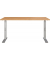Schreibtisch DOWNEY, manuell höhenverstellbar, 68-91cm (H), 140x80cm (BxT), rechteckig, navarra-eiche / silber