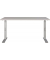 Schreibtisch DOWNEY, manuell höhenverstellbar, 68-91cm (H), 140x80cm (BxT), rechteckig, kaschmir / silber