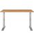 Schreibtisch DOWNEY, manuell höhenverstellbar, 68-91cm (H), 120x80cm (BxT), rechteckig, grandson-eiche / silber