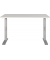 Schreibtisch DOWNEY, manuell höhenverstellbar, 68-91cm (H), 120x80cm (BxT), rechteckig, lichtgrau / silber