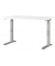 Schreibtisch DOWNEY, manuell höhenverstellbar, 68-91cm (H), 120x80cm (BxT), rechteckig, weiß / silber