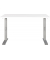 Schreibtisch DOWNEY, manuell höhenverstellbar, 68-91cm (H), 120x80cm (BxT), rechteckig, weiß / silber