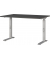 Schreibtisch DOWNEY, manuell höhenverstellbar, 68-91cm (H), 120x80cm (BxT), rechteckig, graphit / silber
