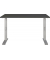 Schreibtisch DOWNEY, manuell höhenverstellbar, 68-91cm (H), 120x80cm (BxT), rechteckig, graphit / silber