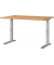 Schreibtisch DOWNEY, manuell höhenverstellbar, 68-91cm (H), 120x80cm (BxT), rechteckig, navarra-eiche / silber
