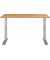 Schreibtisch DOWNEY, manuell höhenverstellbar, 68-91cm (H), 120x80cm (BxT), rechteckig, navarra-eiche / silber