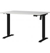 Sitz-Steh-Schreibtisch Profi 3.0, elektrisch höhenverstellbar, 71-119cm (H), 120x80cm (BxT), rechteckig, lichtgrau / schwarz