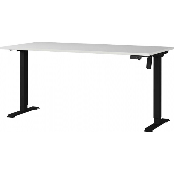 4005949802421 - Sitz-Steh-Schreibtisch Profi 30 8024-581 elektrisch höhenverstellbar 160x80cm (BxT) rechteckig lichtgrau Schwarz 4005949 4005949802421 - Sitz-Steh-Schreibtisch Profi 30 8024-581 elektrisch höhenverstellbar 160x80cm (BxT) rechteckig lichtgrau Schwarz 4005949