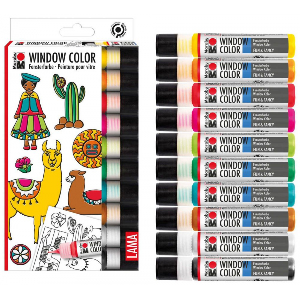 4007751720313 - Lama Fenstermalfarben farbsortiert 10 x 250 ml 4007751720313 250 Milliliter 4007751720313 - Lama Fenstermalfarben farbsortiert 10 x 250 ml 4007751720313 250 Milliliter