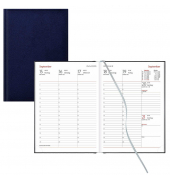 Buchkalender 942-2-264, blau, 1 Woche / 2 Seiten, 14,5x20,5cm (A5), 2025