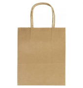 Geschenktasche 21210 S, allgemein, mit gedrehtem Papiertragegriff, uni, 12cm x 15cm