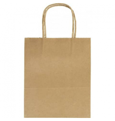 Geschenktasche 21210 S, allgemein, mit gedrehtem Papiertragegriff, uni, 12cm x 15cm