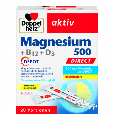 Doppelherz Magnesium 500 +B12 +D3 Depot direct