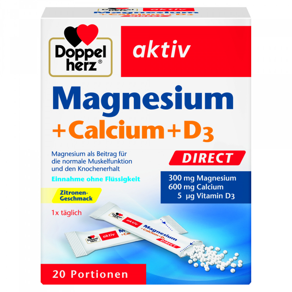 4009932001945 - Doppelherz Magnesium +Calcium +D3 direct 20St 4009932001945 GmbH & Co KG 20 Stück 4009932001945 - Doppelherz Magnesium +Calcium +D3 direct 20St 4009932001945 GmbH & Co KG 20 Stück