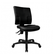 B&uuml;rodrehstuhl U50, schwarz / schwarz, bis 110kg, ohne Kopfst&uuml;tze