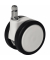 Bürostuhl-Ersatzrollen 6990W, Stiftlänge 23mm, StiftØ 11mm, für Hartboden, weiß/schwarz