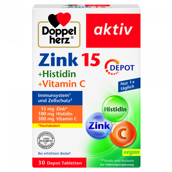4009932003727 - Gesundheit Immunsystem & Zellschutz Zink + Histidin + Vitamin C Tabletten 30 Stk 4009932003727 - Gesundheit Immunsystem & Zellschutz Zink + Histidin + Vitamin C Tabletten 30 Stk