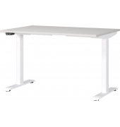 Sitz-Steh-Schreibtisch JET, elektrisch höhenverstellbar, 72-120cm (H), 120x80cm (BxT), rechteckig, lichtgrau / weiß