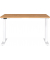 Sitz-Steh-Schreibtisch JET, elektrisch höhenverstellbar, 72-120cm (H), 120x80cm (BxT), rechteckig, grandson-eiche / weiß