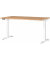 Sitz-Steh-Schreibtisch JET, elektrisch höhenverstellbar, 72-120cm (H), 140x80cm (BxT), rechteckig, grandson-eiche / weiß
