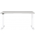 Sitz-Steh-Schreibtisch JET, elektrisch höhenverstellbar, 72-120cm (H), 140x80cm (BxT), rechteckig, lichtgrau / weiß