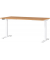 Sitz-Steh-Schreibtisch JET, elektrisch höhenverstellbar, 72-120cm (H), 160x80cm (BxT), rechteckig, grandson-eiche / weiß