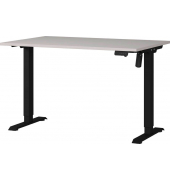 Sitz-Steh-Schreibtisch Boras, elektrisch höhenverstellbar, 71-119cm (H), 120x80cm (BxT), rechteckig, kaschmir / schwarz