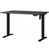 Sitz-Steh-Schreibtisch Boras, elektrisch höhenverstellbar, 71-119cm (H), 120x80cm (BxT), rechteckig, graphit / schwarz