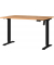 Sitz-Steh-Schreibtisch Boras, elektrisch höhenverstellbar, 71-119cm (H), 120x80cm (BxT), rechteckig, navarra-eiche / schwarz
