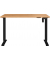 Sitz-Steh-Schreibtisch Boras, elektrisch höhenverstellbar, 71-119cm (H), 120x80cm (BxT), rechteckig, navarra-eiche / schwarz