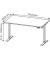 Sitz-Steh-Schreibtisch Boras, elektrisch höhenverstellbar, 71-119cm (H), 140x80cm (BxT), rechteckig, graphit / schwarz