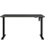 Sitz-Steh-Schreibtisch Boras, elektrisch höhenverstellbar, 71-119cm (H), 140x80cm (BxT), rechteckig, graphit / schwarz