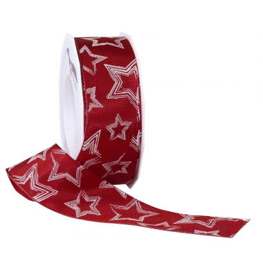 Geschenkband Anchorage 8944020-191, Sterne, 40mm x 20m, rot/weiß Geschenkband Anchorage 8944020-191, Sterne, 40mm x 20m, rot/weiß