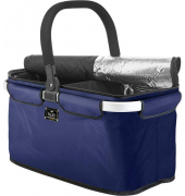 Einkaufskorb Falko Duo 06949 Reißverschluss, außen 48x24x28cm, Aluminium; Polyester dunkelblau