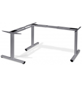 elektrisch höhenverstellbares Schreibtischgestell silber ohne Tischplatte, T-Fuß-Gestell silber 130,0 - 160,0 x 53,070,0 cm