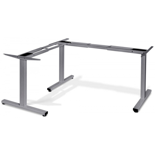 4250504567042 - elektrisch höhenverstellbares Schreibtischgestell silber ohne Tischplatte T-Fuß-Gestell silber 1300 - 1600 x 530700 cm 4250