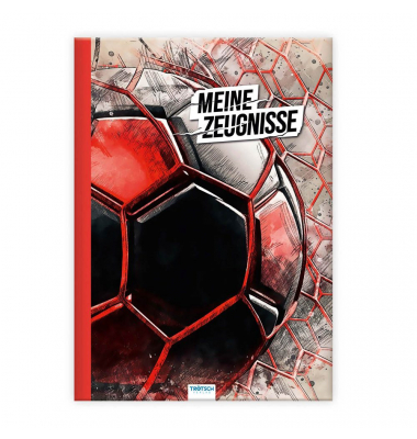 Zeugnismappe 80821N, bunt "Fu&szlig;ball", A4, 10 H&uuml;llen