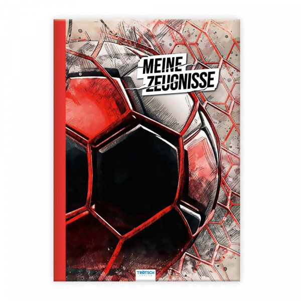 Trötsch Zeugnismappe 80821N, Motiv Fußball, A4, mit 10 Hüllen 4251901508218 Trötsch
