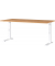 Schreibtisch DOWNEY, manuell höhenverstellbar, 68-91cm (H), 160x80cm (BxT), rechteckig, grandson-eiche / weiß