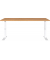 Schreibtisch DOWNEY, manuell höhenverstellbar, 68-91cm (H), 160x80cm (BxT), rechteckig, grandson-eiche / weiß